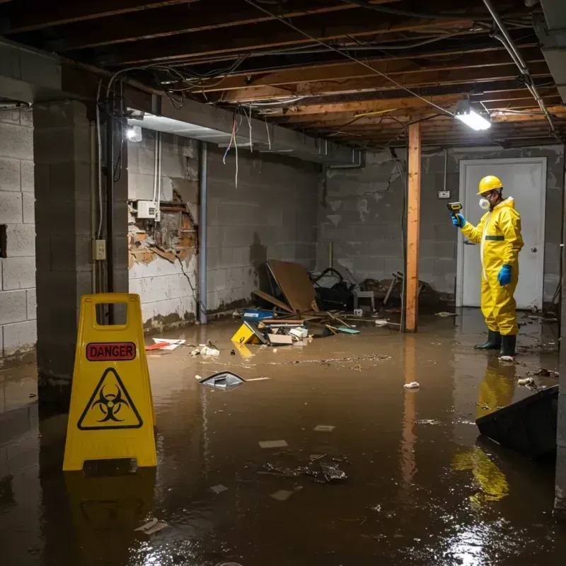 Flooded Basement Electrical Hazard in Charlotte Harbor, FL Property