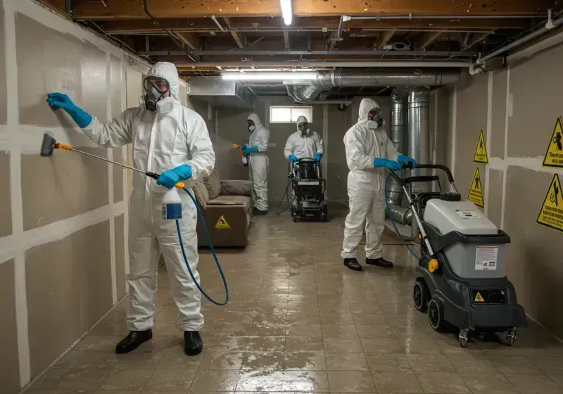 Basement Moisture Removal and Structural Drying process in Charlotte Harbor, FL